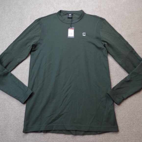 G-Star Raw Shirt XS Green Solid Motac DC Pique NEW - Picture 1 of 10